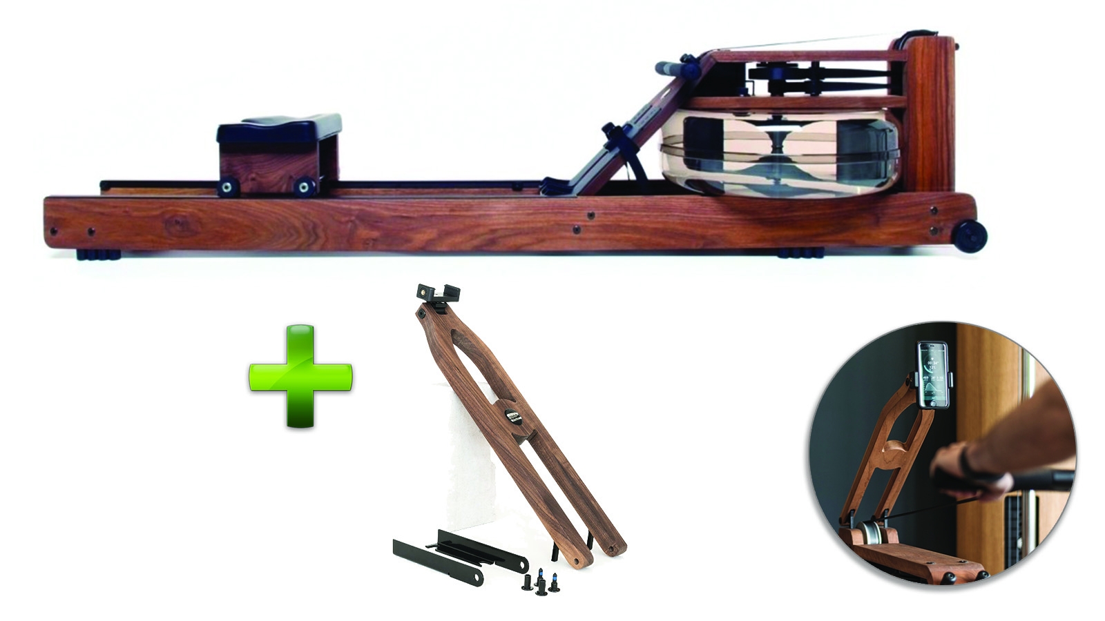 WaterRower Classic Rowing Machine with Phone/Tablet Holder