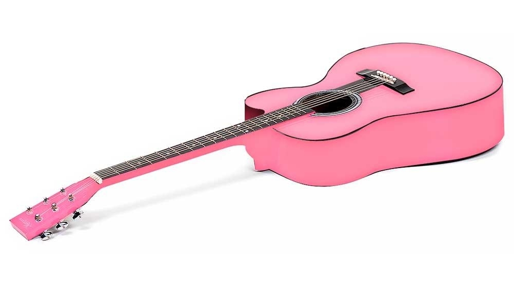 38-inch Cutaway Acoustic Guitar - Pink