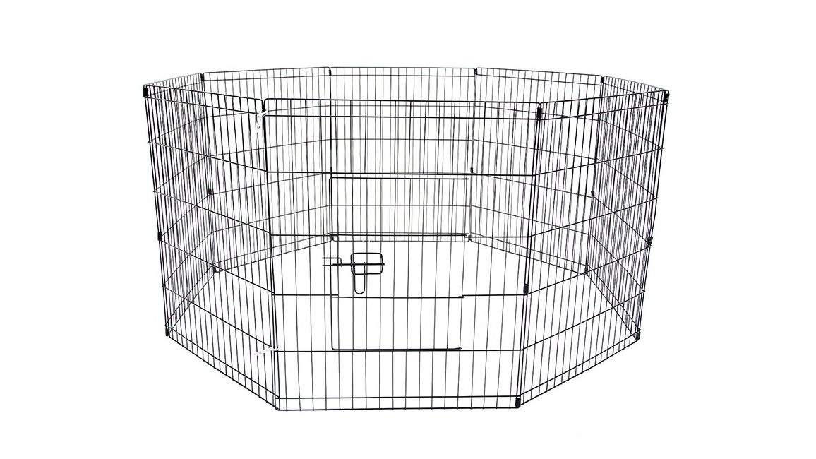 Paw Mate Pet Playpen Foldable Dog Cage 8 Panel - 24-inch