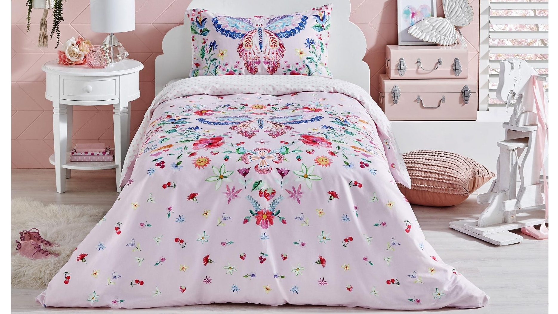 Camelia Quilt Cover Set - Single