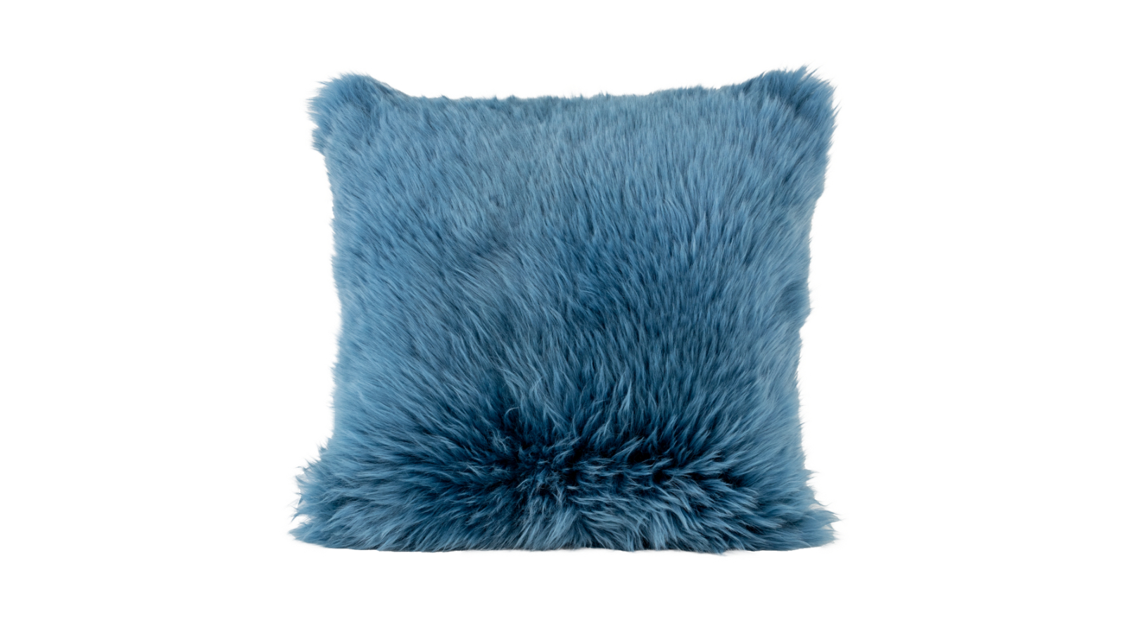 Naturally Sheepskins 45 x 45cm Long Wool Cushion Cover - Teal