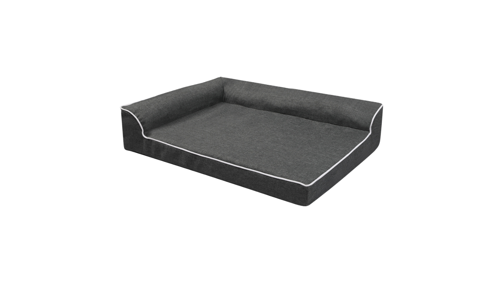 PaWz L-Shape Orthopedic Light Grey Dog Bed - Large