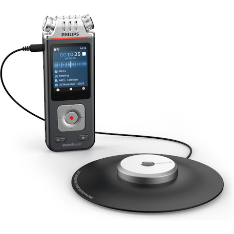 Philips DVT8115 Voice Tracer Meeting Recorder - Chrome