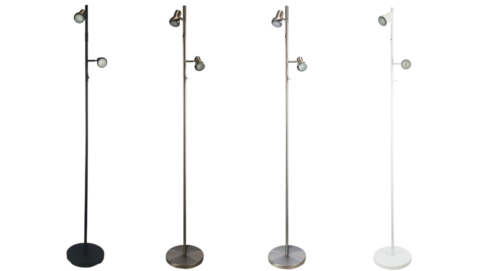 Oriel Lighting Daxam LED Twin Adjustable Floor Lamp
