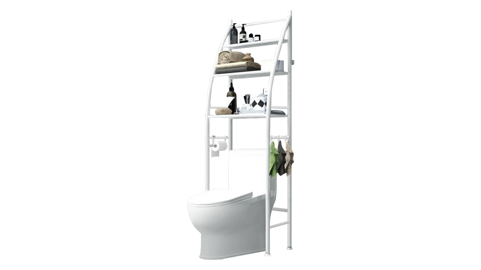 3-Tier Bathroom Towel Storage Rack - White