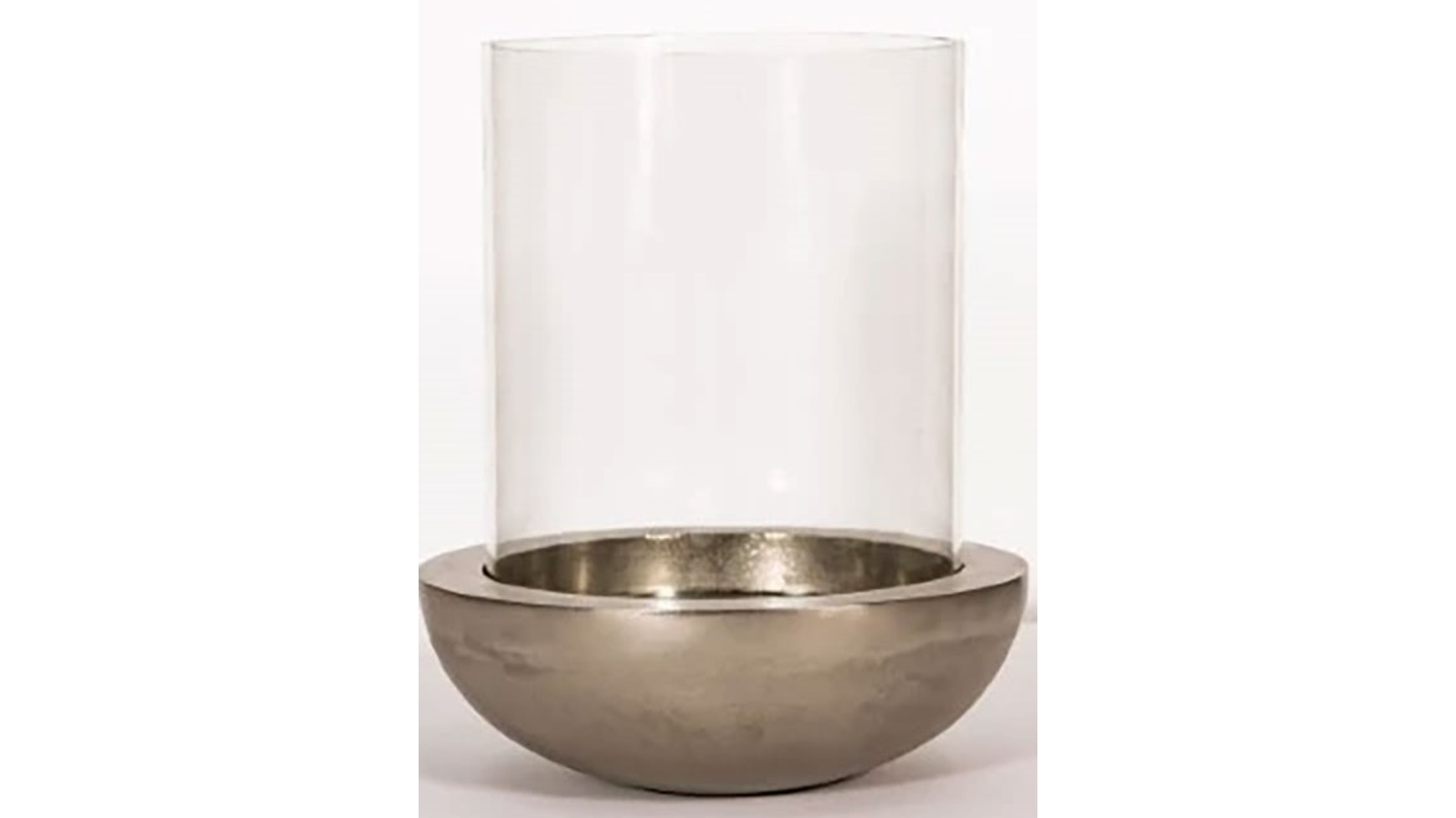 SSH Collection Nickel Katrina Tall Hurricane Lamp - 31cm 