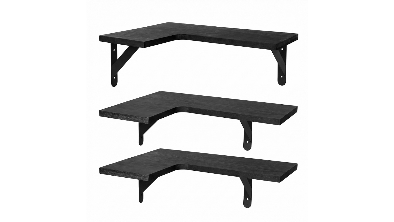 Levede 3 Piece Corner Floating Shelves Wall-Mounted Rack