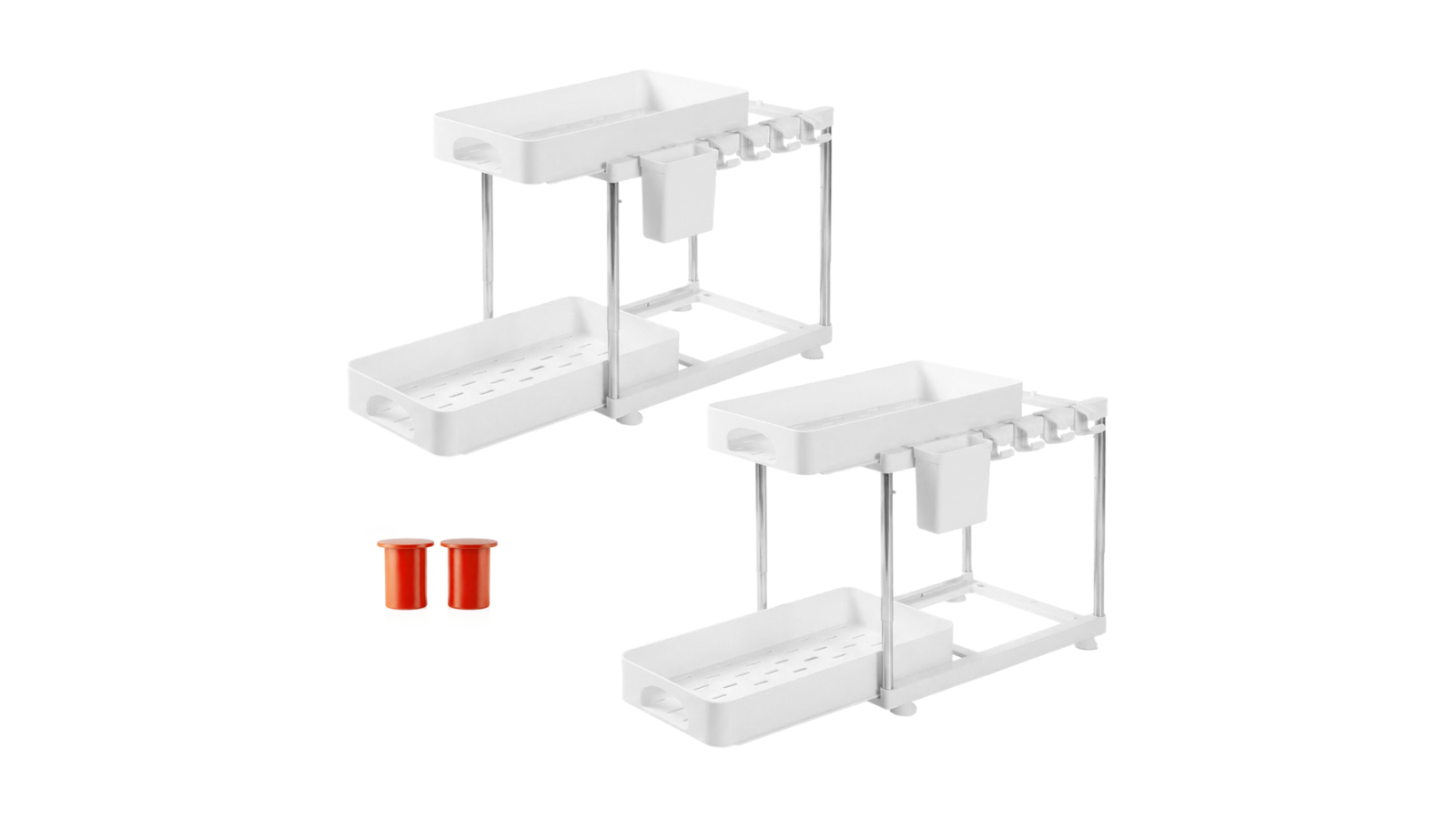 Toque 2 Piece Adjustable Under Sink Organizer Storage Rack
