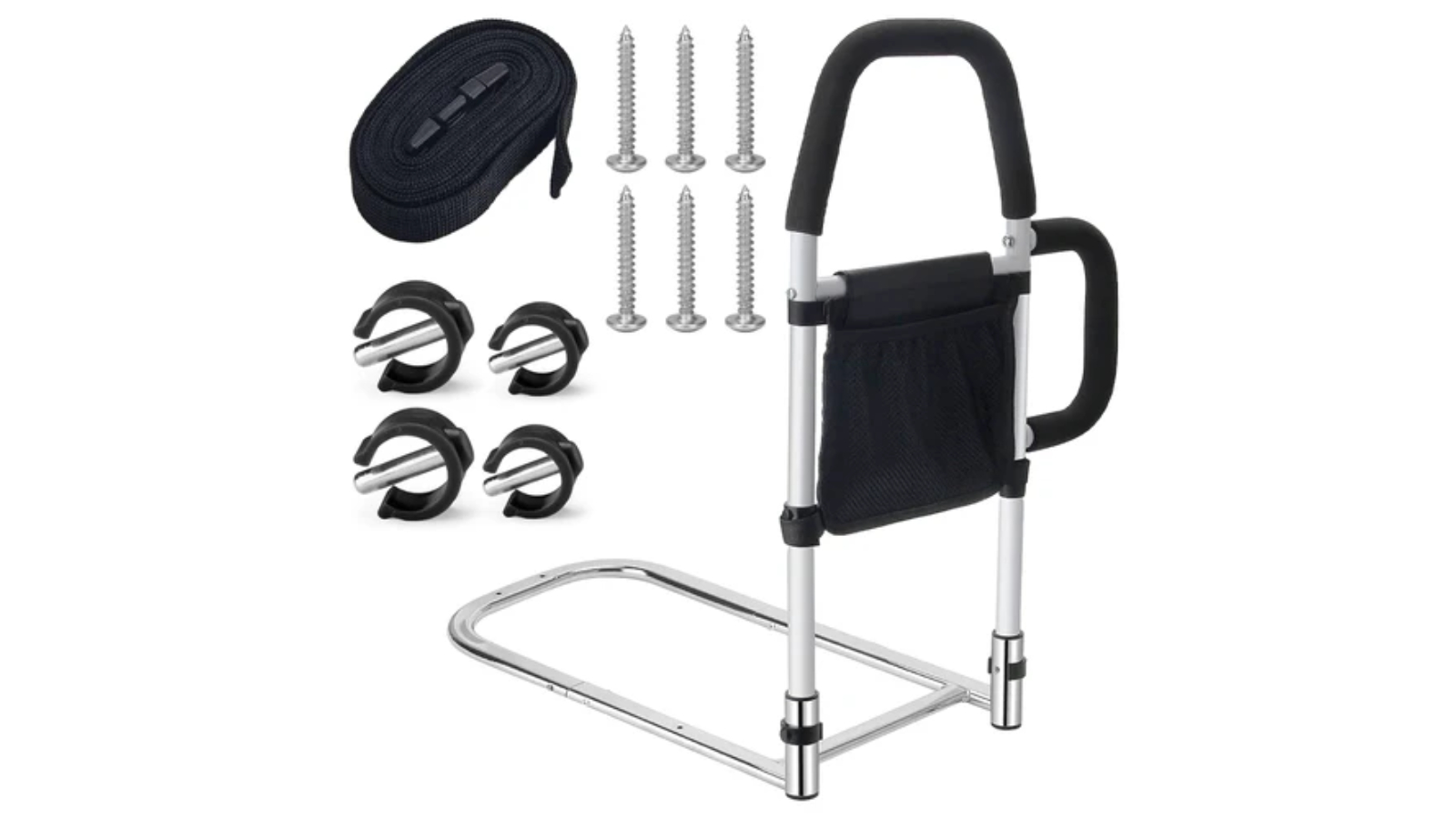 YS Bed Rail Safety Assist for Elderly with Storage Pocket and Fixing Strap