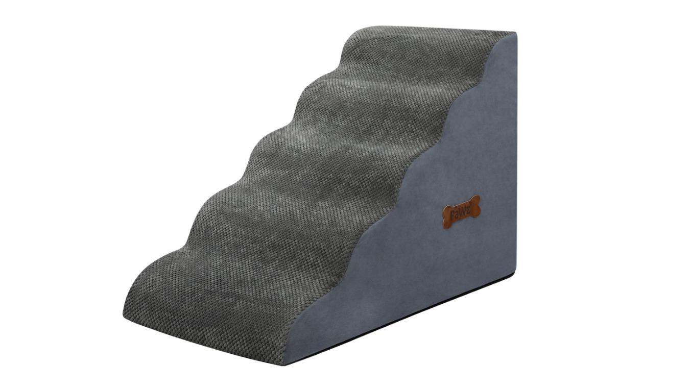 PaWz 5 Stairs Foam Dog Ramp - Grey