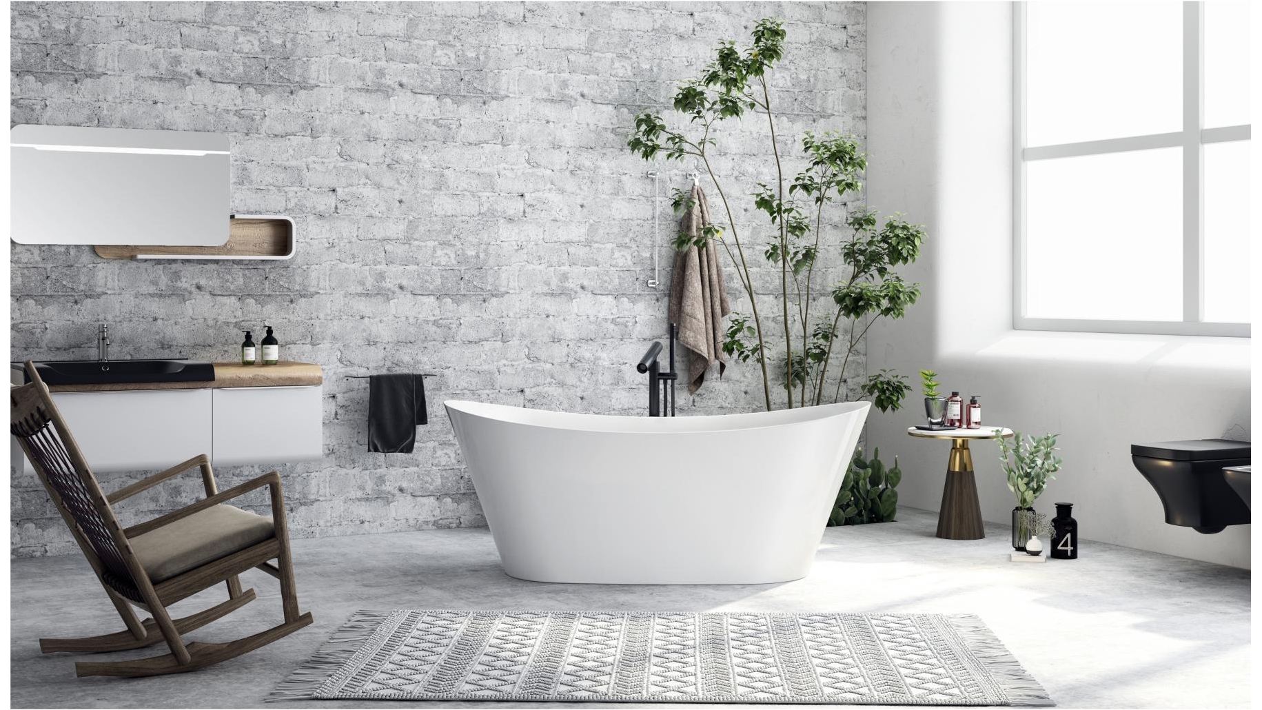 Studio 1 Indulgence 1700mm Thin Edge Freestanding Bath Harvey Norman
