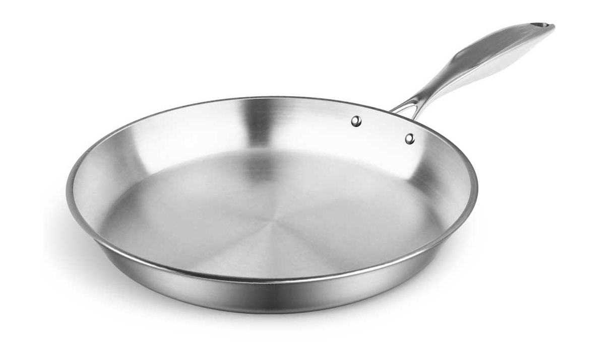 SOGA Stainless Steel Fry Pan 24cm Frying Pan Top Grade Induction Cooking FryPan