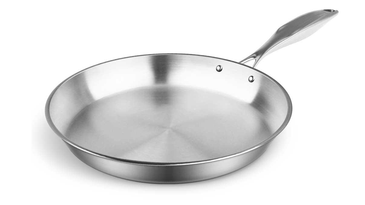 SOGA Stainless Steel Fry Pan 26cm Frying Pan Top Grade Induction Cooking FryPan