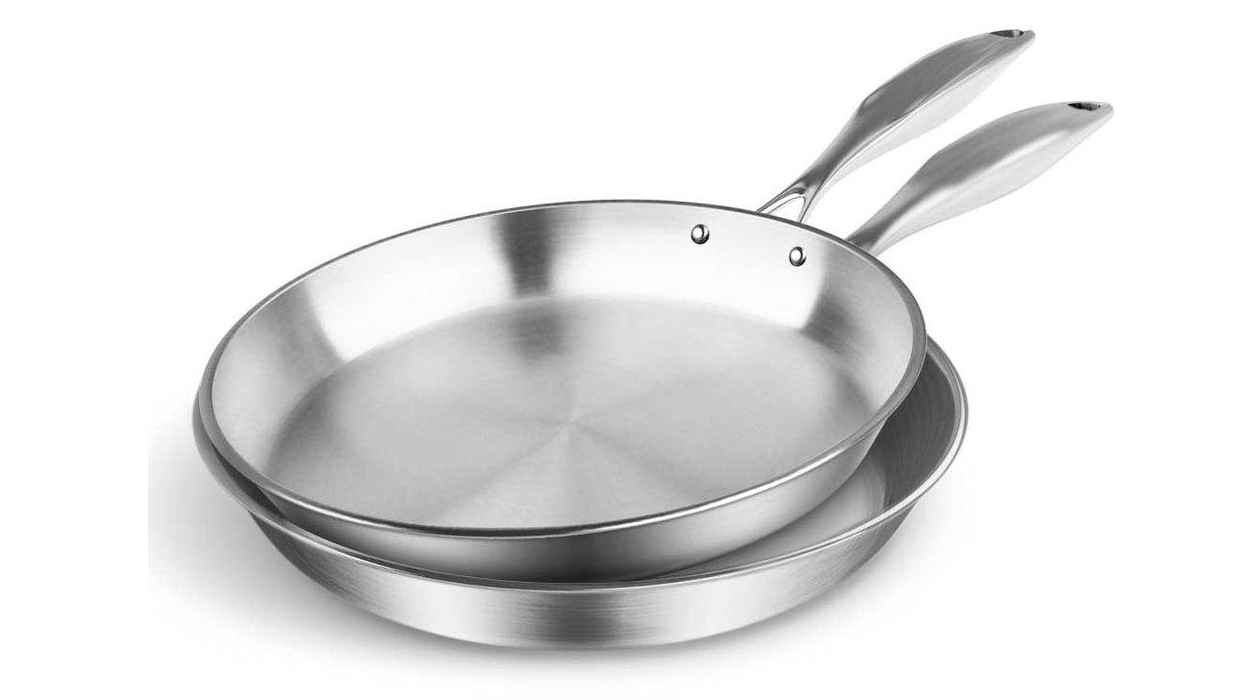 SOGA Stainless Steel Fry Pan 24cm 36cm Frying Pan Top Grade Induction Cooking