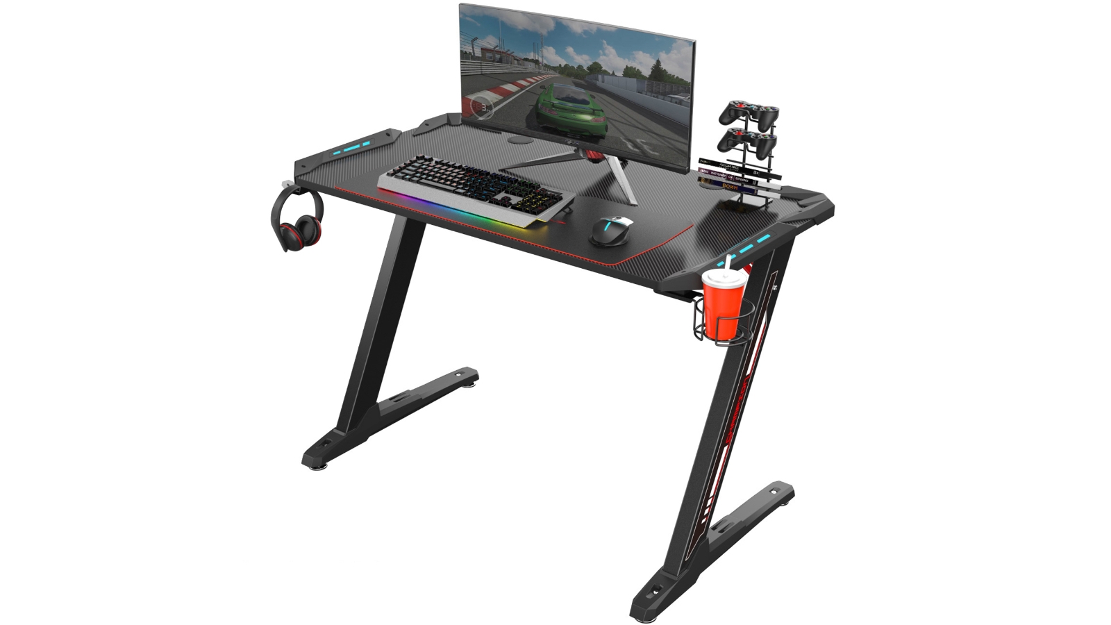 Eureka Ergonomic Z1 S Gaming Desk Black Harvey Norman