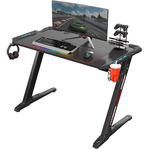 Eureka Ergonomic Z1-S Gaming Desk - Black