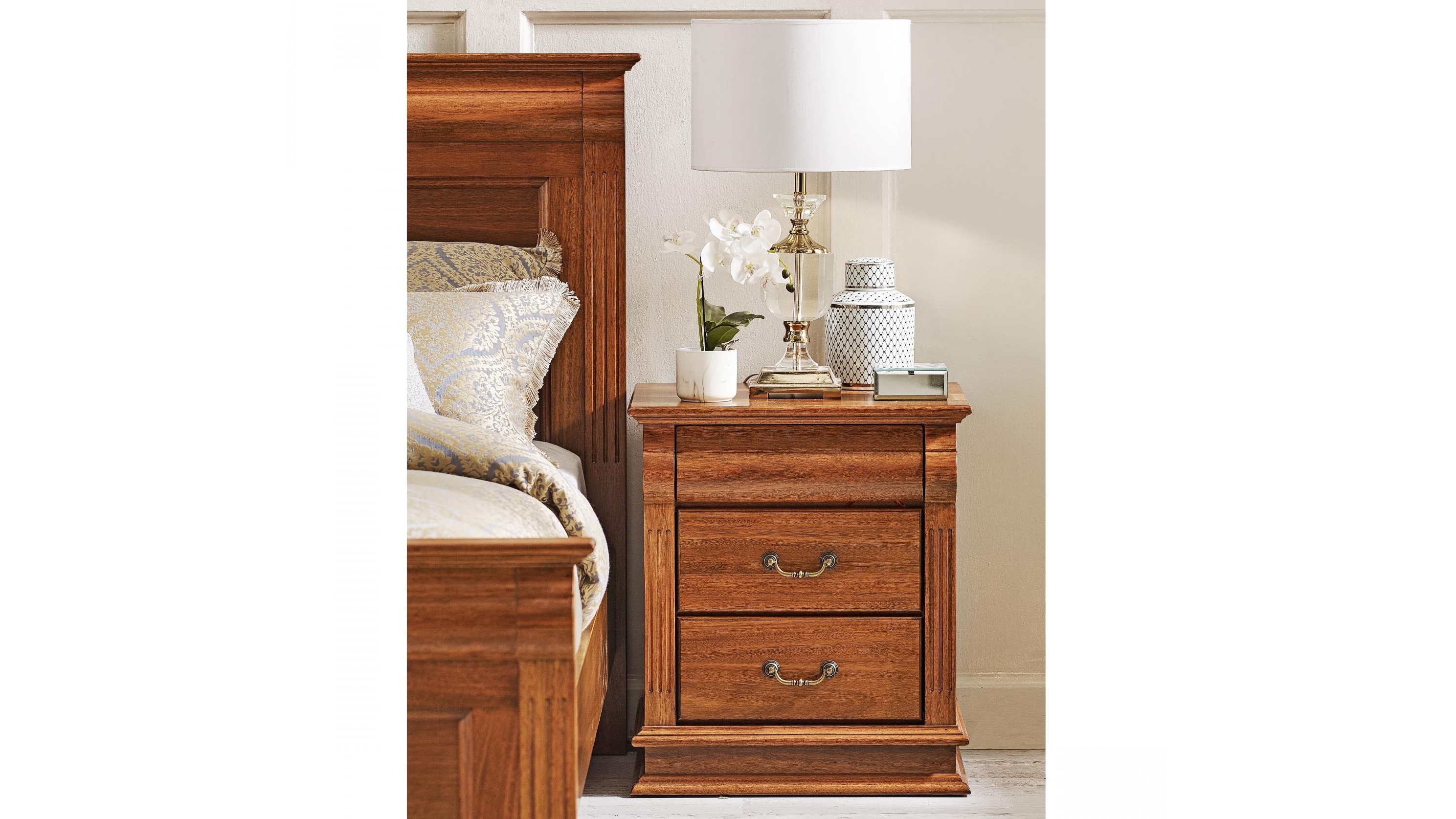 Nowra MK2 3-Drawer Bedside Table