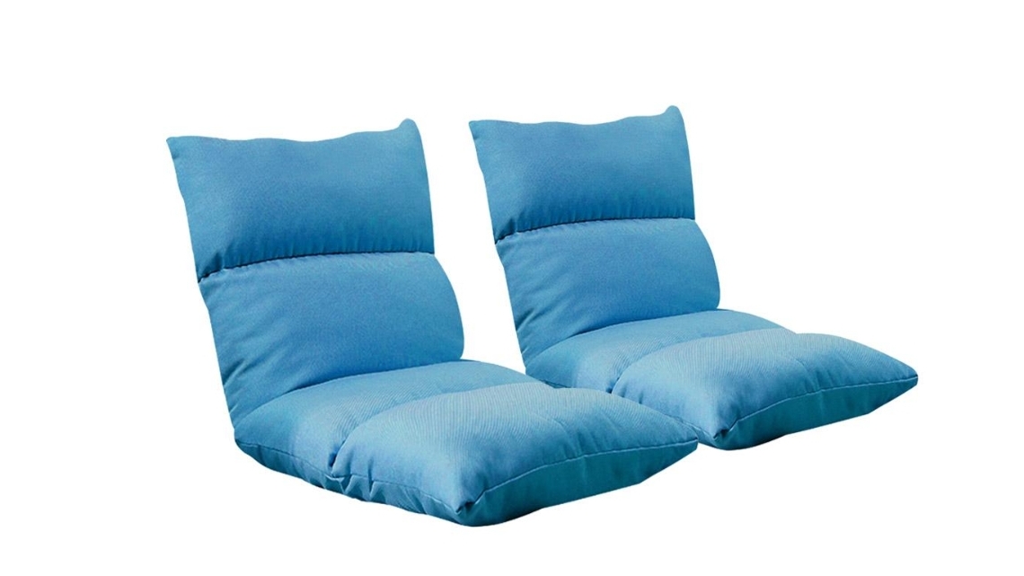 Soga 2 Piece Floor Recliner Lazy Sofa - Blue