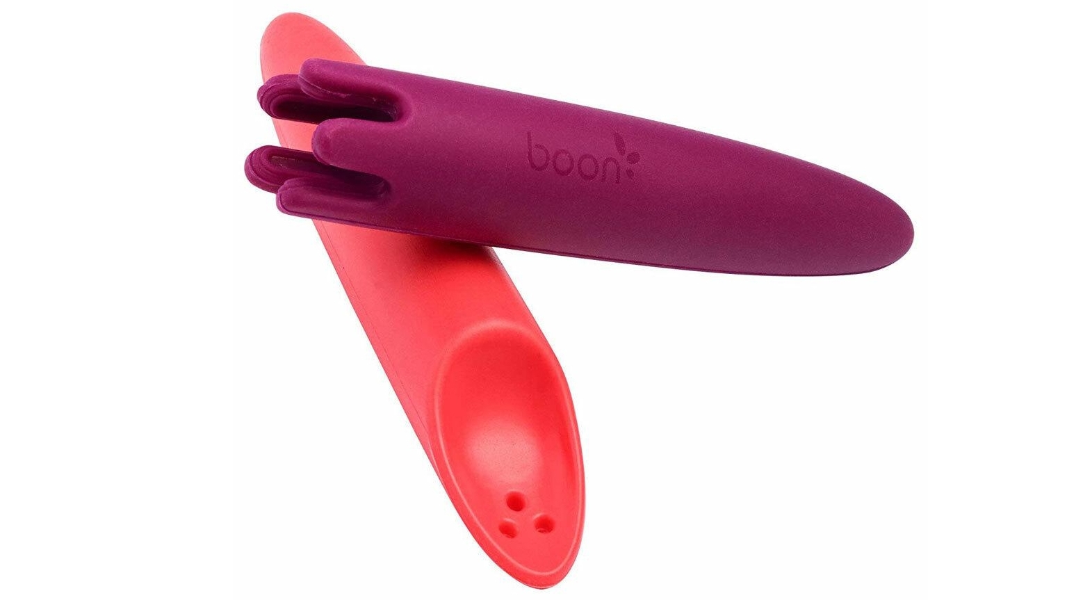 Boon JAB Silicone Utensils - Coral/Purple