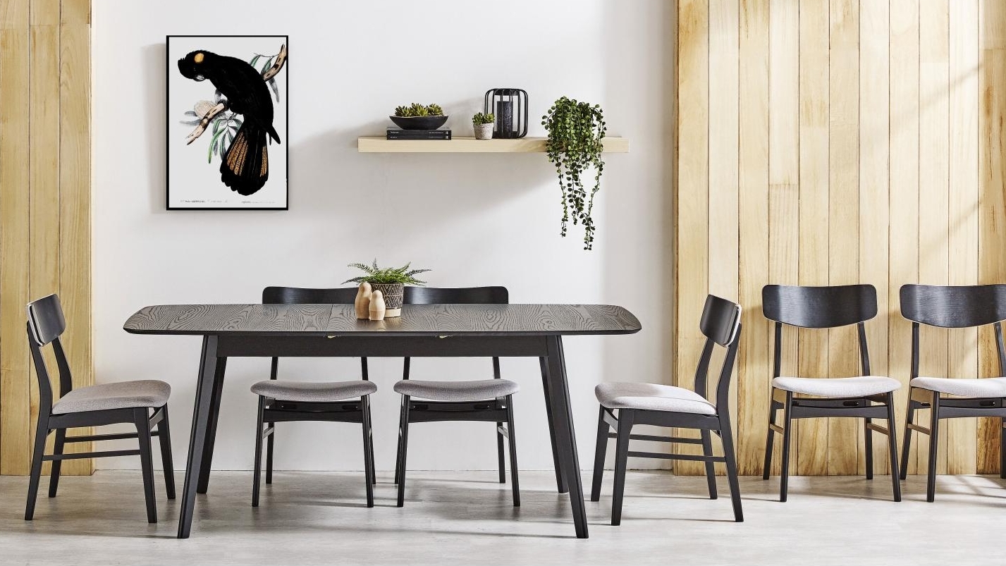 Cody 7-Piece Extension Dining Table Set - Black