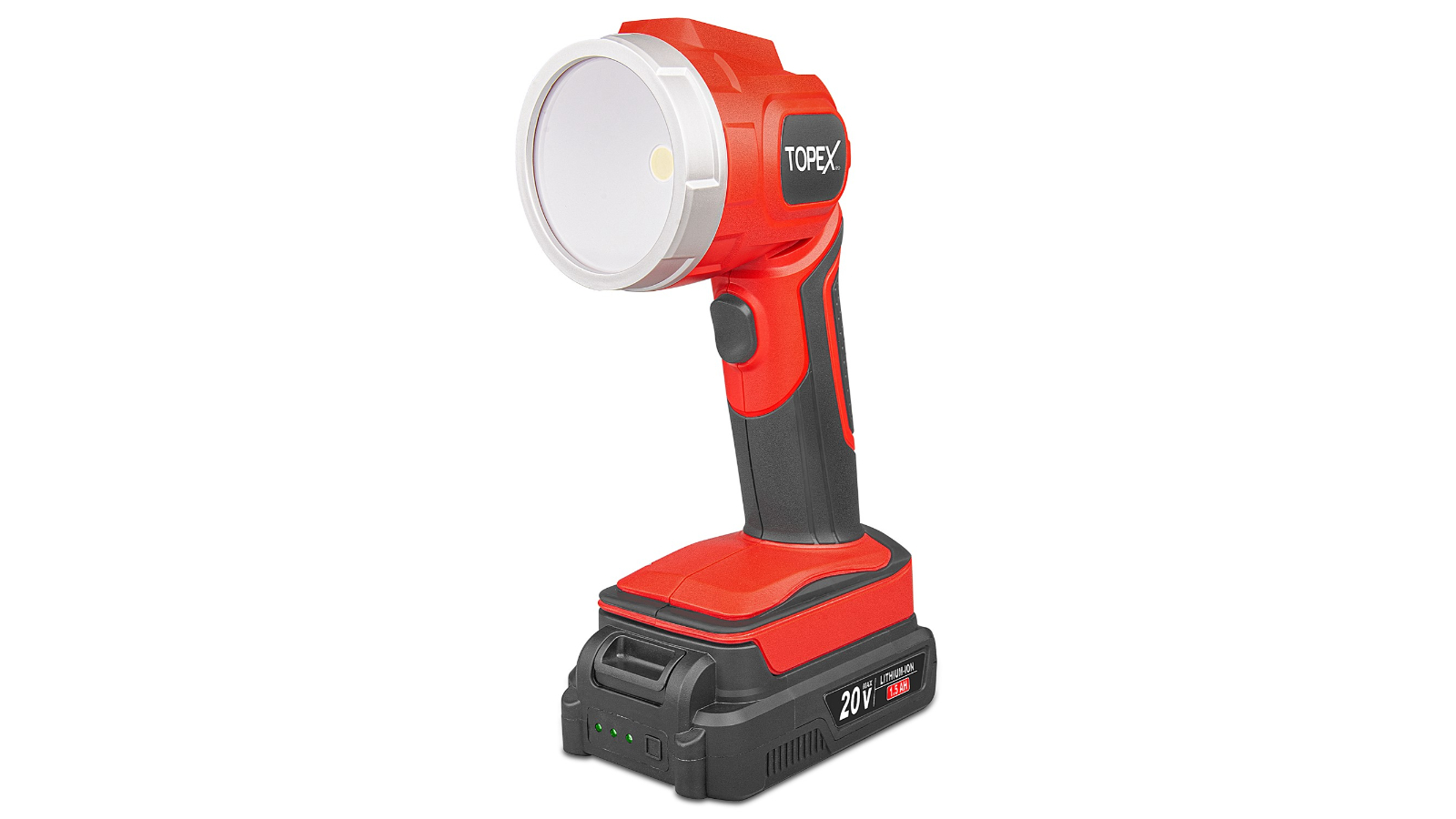 TOPEX 20V LED Light 300 Lumen Lightweight LED Torch with Battery and ...