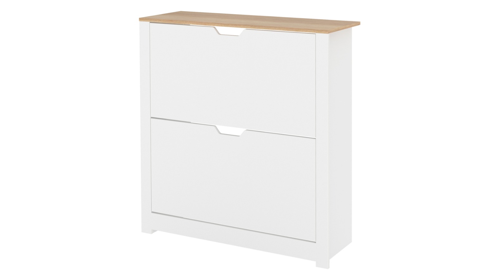 Levede 12-Pair Narrow Shoe Cabinet Flip Drawer - White