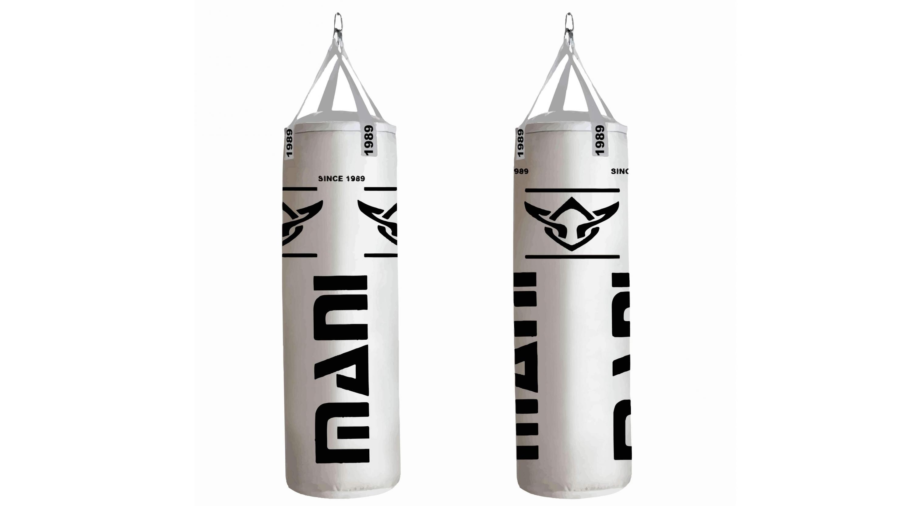 Mani Sports 4ft Filled Commercial Grade 45cm Diameter Punching Bag - White