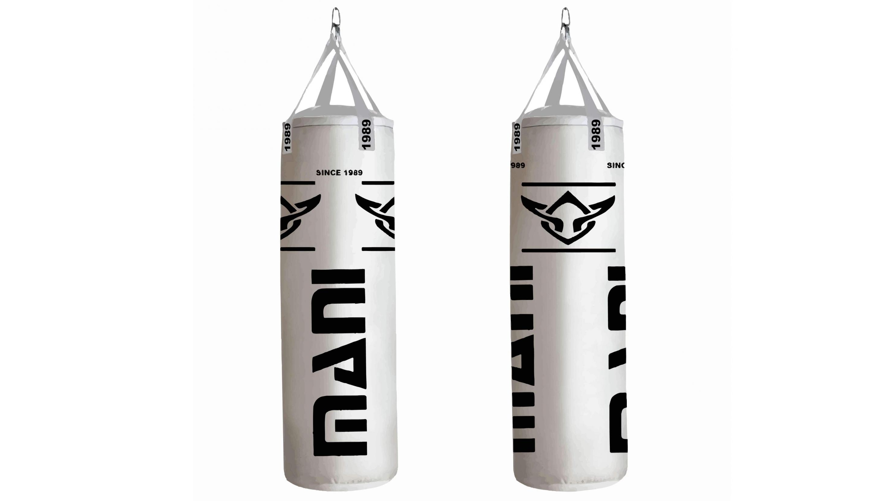 Mani Sports 5ft Filled Commercial Grade 45cm Diameter Punching Bag - White