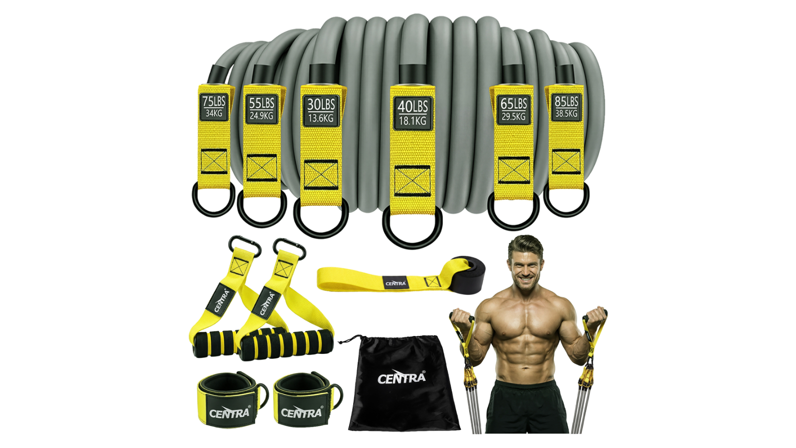 Centra Set of 12 Workout Resistance Band