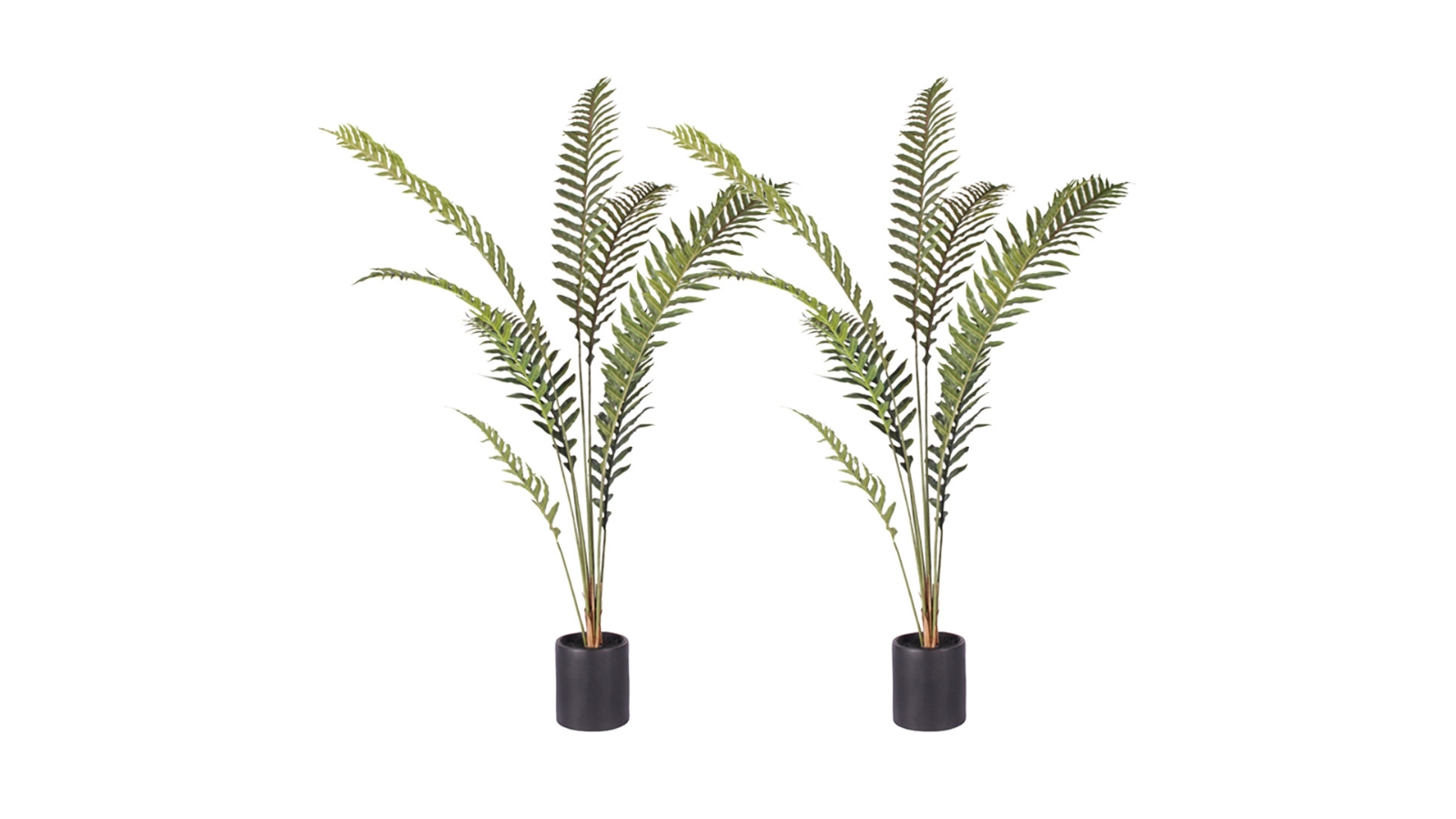 Soga 2 Piece Artificial Green Rogue Hares Foot Fern Tree Decor - 210cm