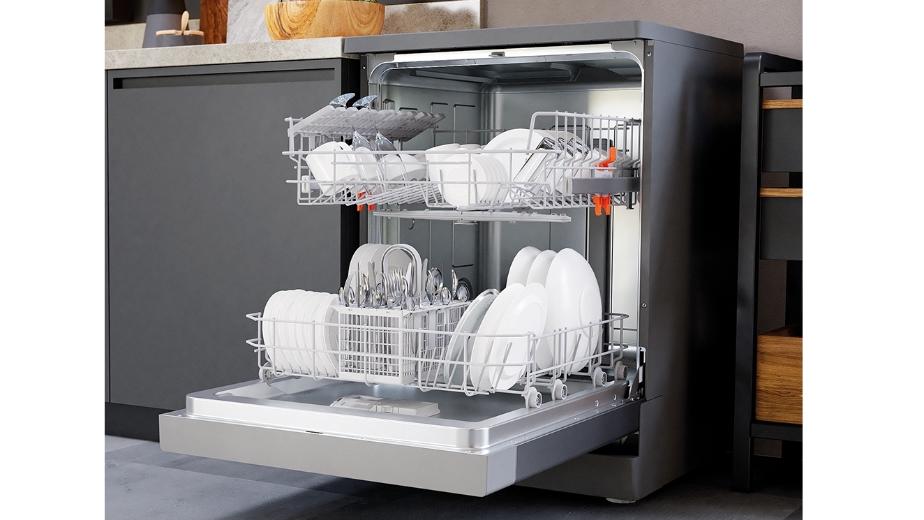 Ariston 60cm Freestanding Dishwasher Stainless Steel Harvey Norman