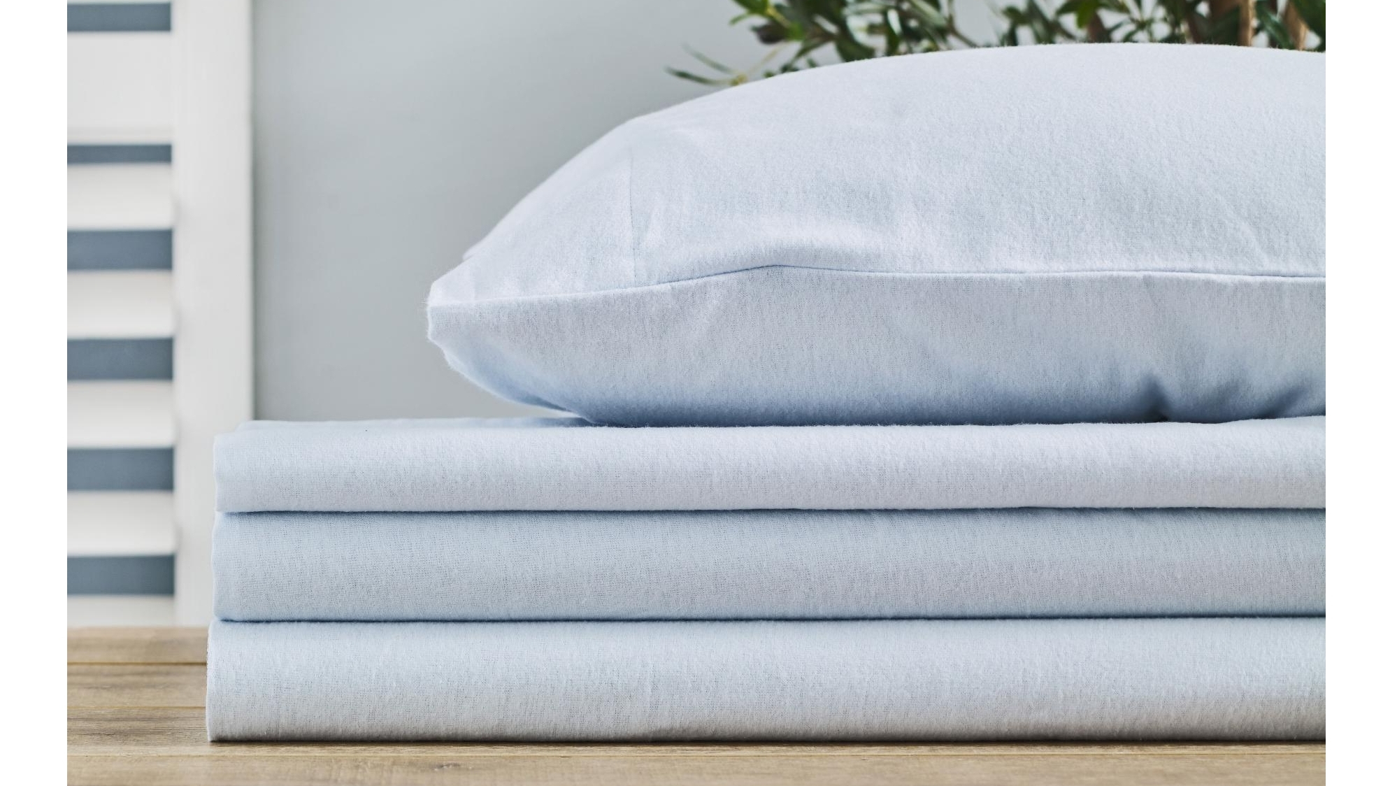 Flannelette Light Blue Sheet Set