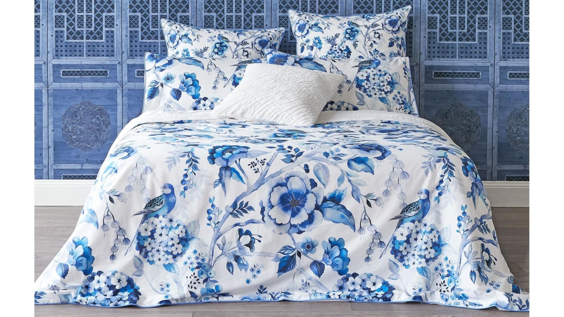 Emilina Blue Quilt Cover Set - King
