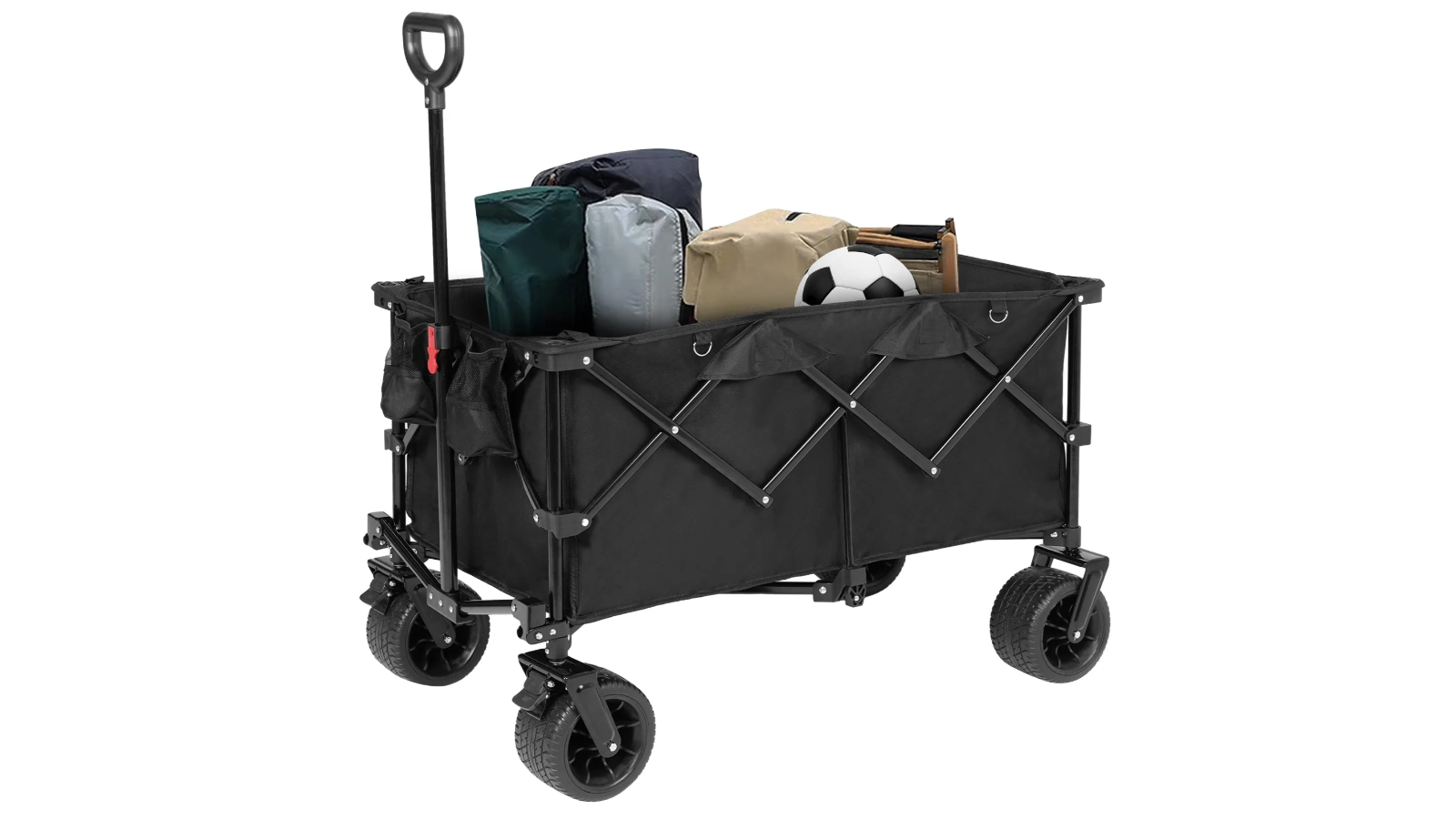 Advwin Foldable Wagon Cart Garden Trolley Outdoor Trailer
