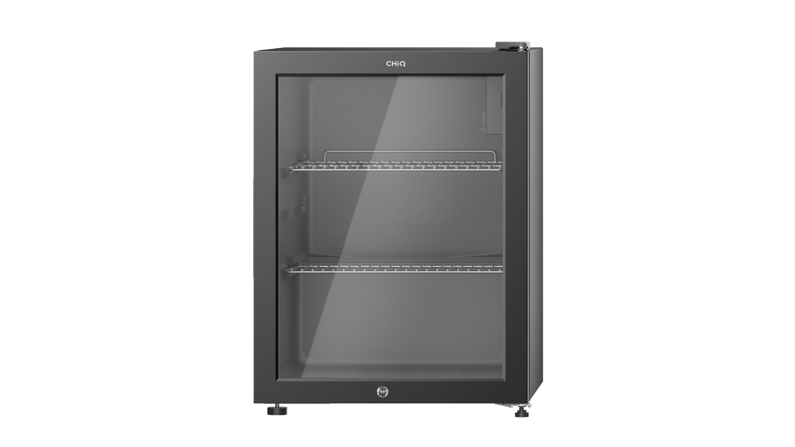 ChiQ 64L Glass Door with Black Frame Beverage Fridge