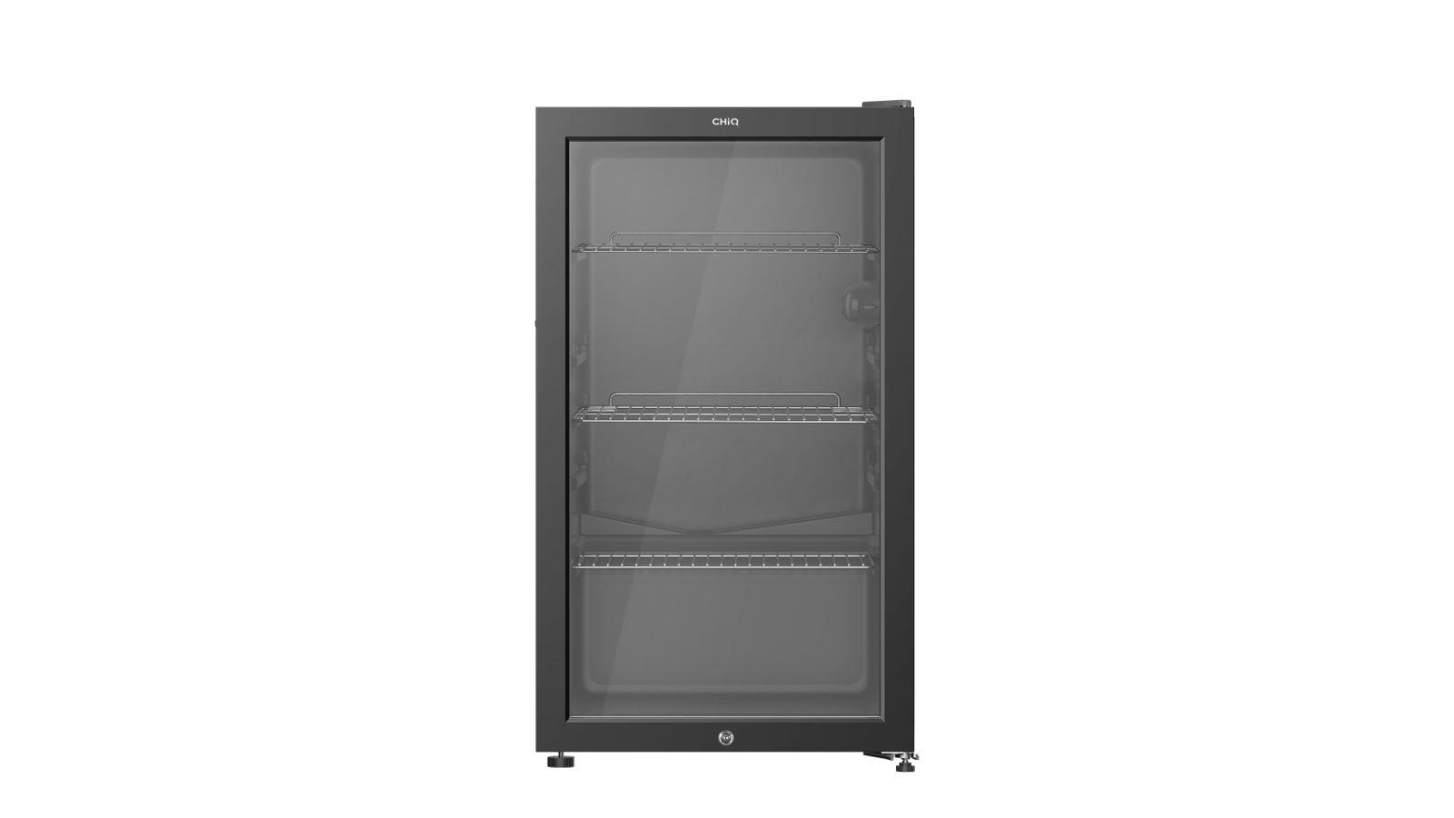 ChiQ 94L Glass Door with Black Frame Beverage Fridge