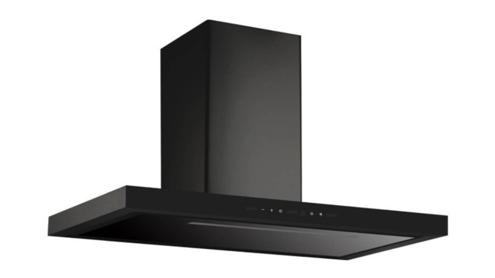 Glem Gas 90cm Square Profile Wall-Mounted Rangehood - Matte black