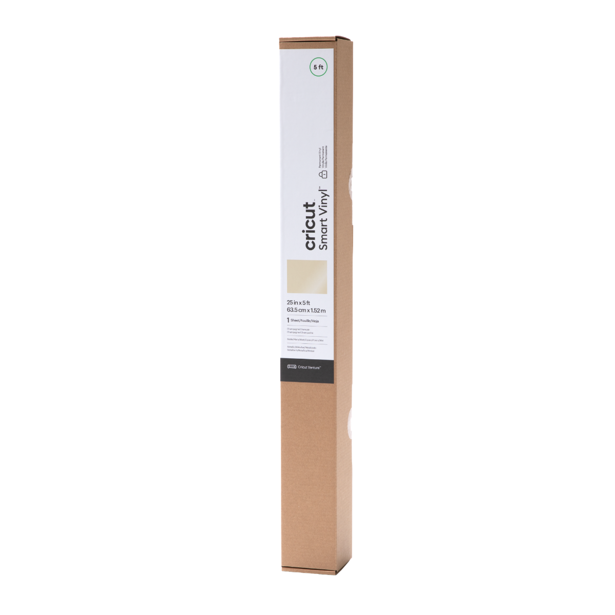 Cricut Venture Smart Vinyl – Permanent (25 in x 5 ft) - Matte Metallic Champagne