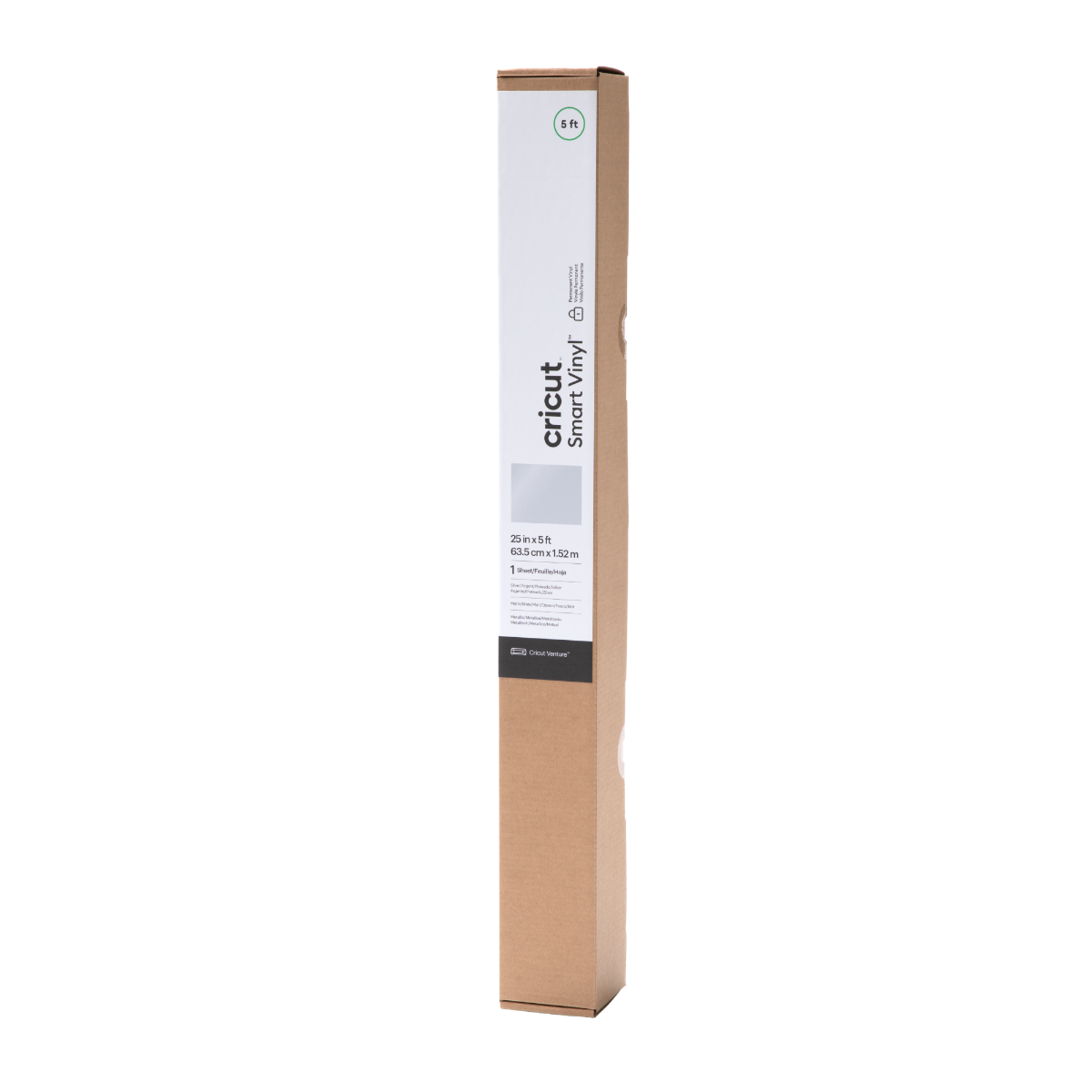 Cricut Venture Smart Vinyl – Permanent (25 in x 5 ft) - Matte Metallic Silver