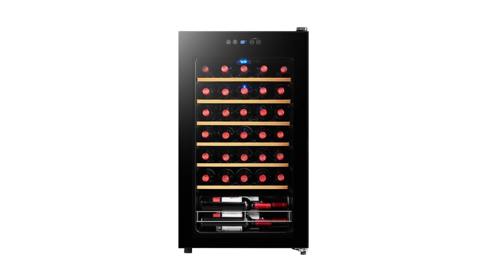 Husky 34 Bottle Single Zone Wine Fridge - Black
