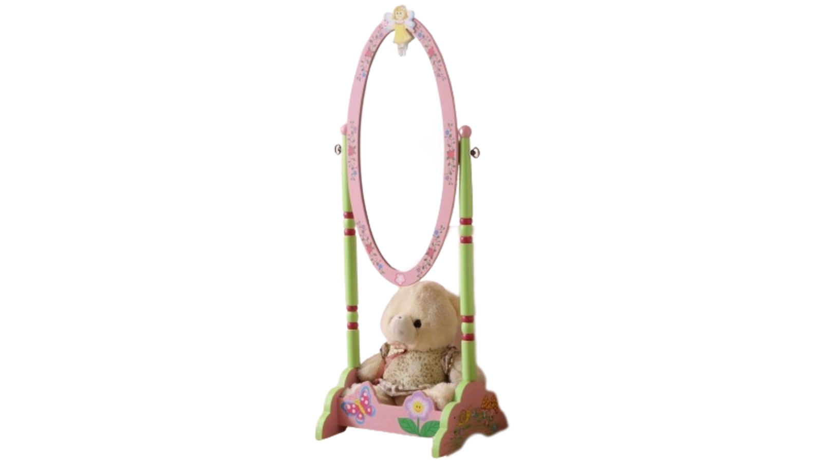All 4 Kids Olivia the Fairy Girls Wooden Standing Mirror