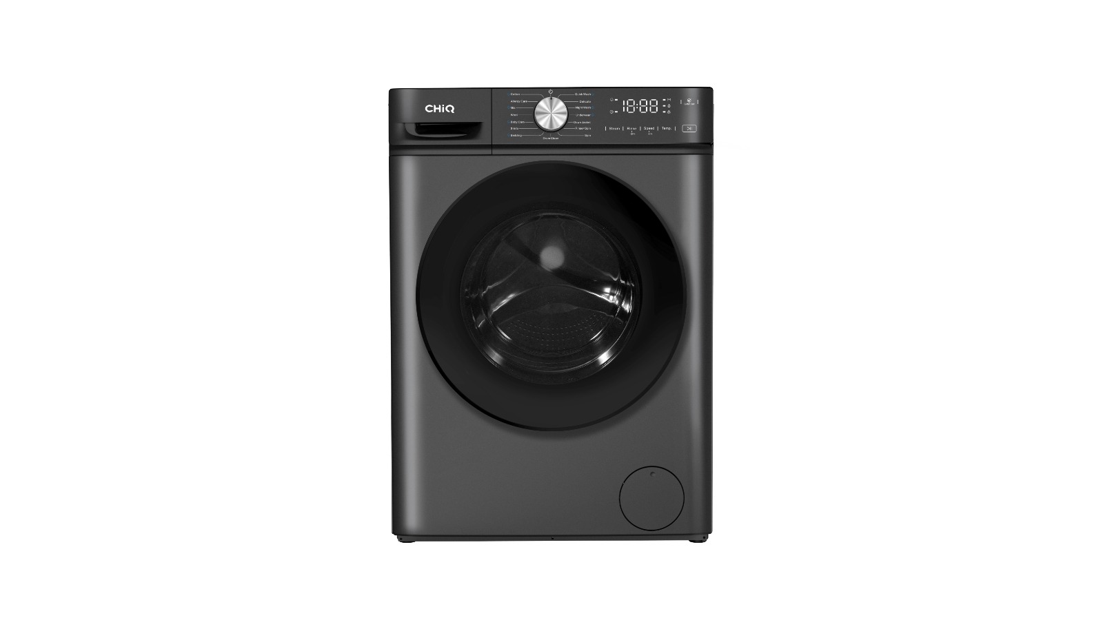 ChiQ 6kg Space Pro Front Load Washing Machine - Gunmetal