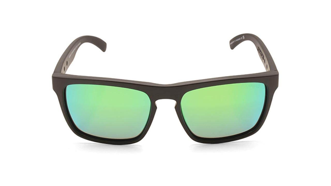 Dirty Dog 53406 Unisex Monza Polarised Sunglasses - Matte Black/Green