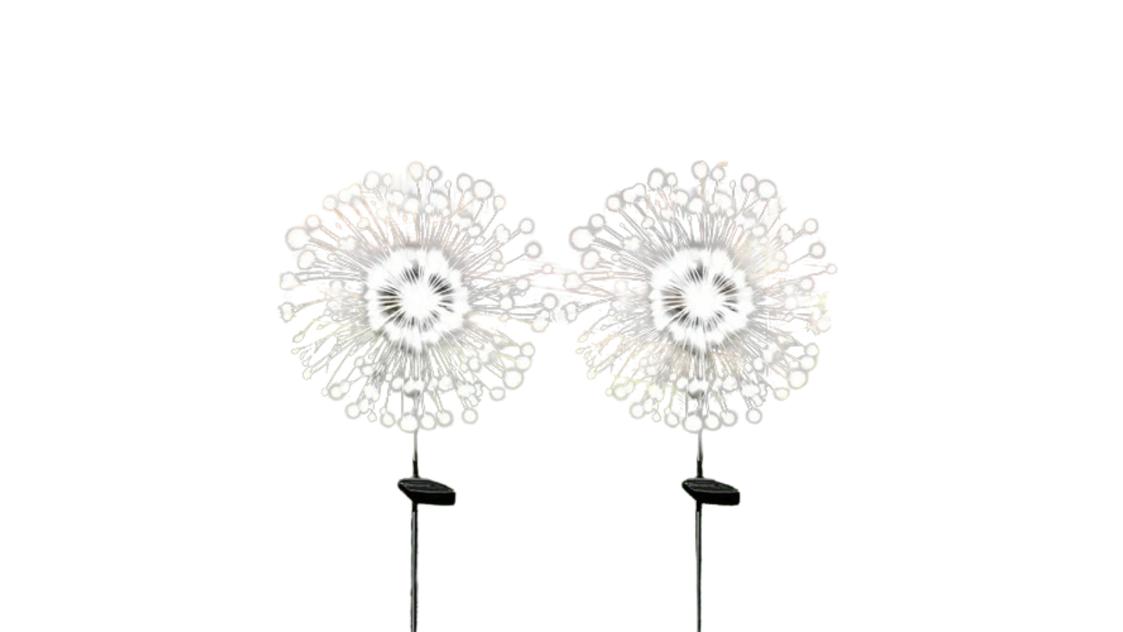TM 2 Piece Solar Firework Light - White