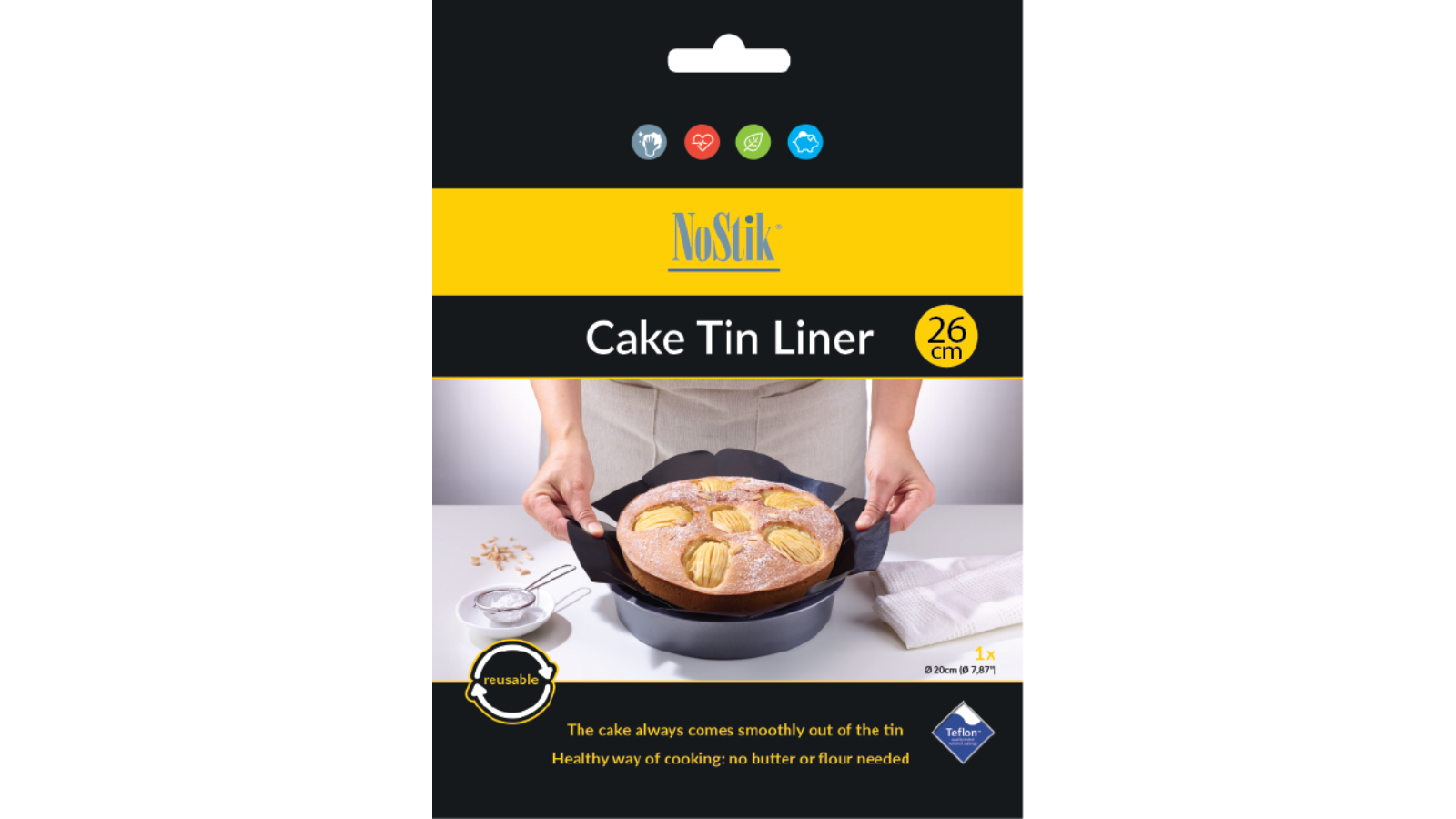 NoStik Cake Round Tin Liner - 26cm