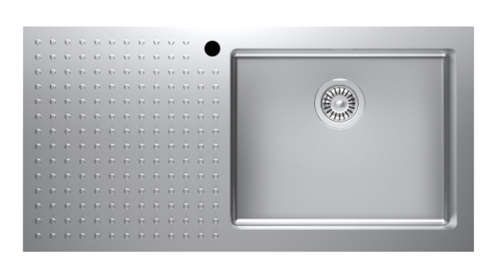 Barazza Lavello Select Right Sink Bowl and Drainer - Stainless Steel