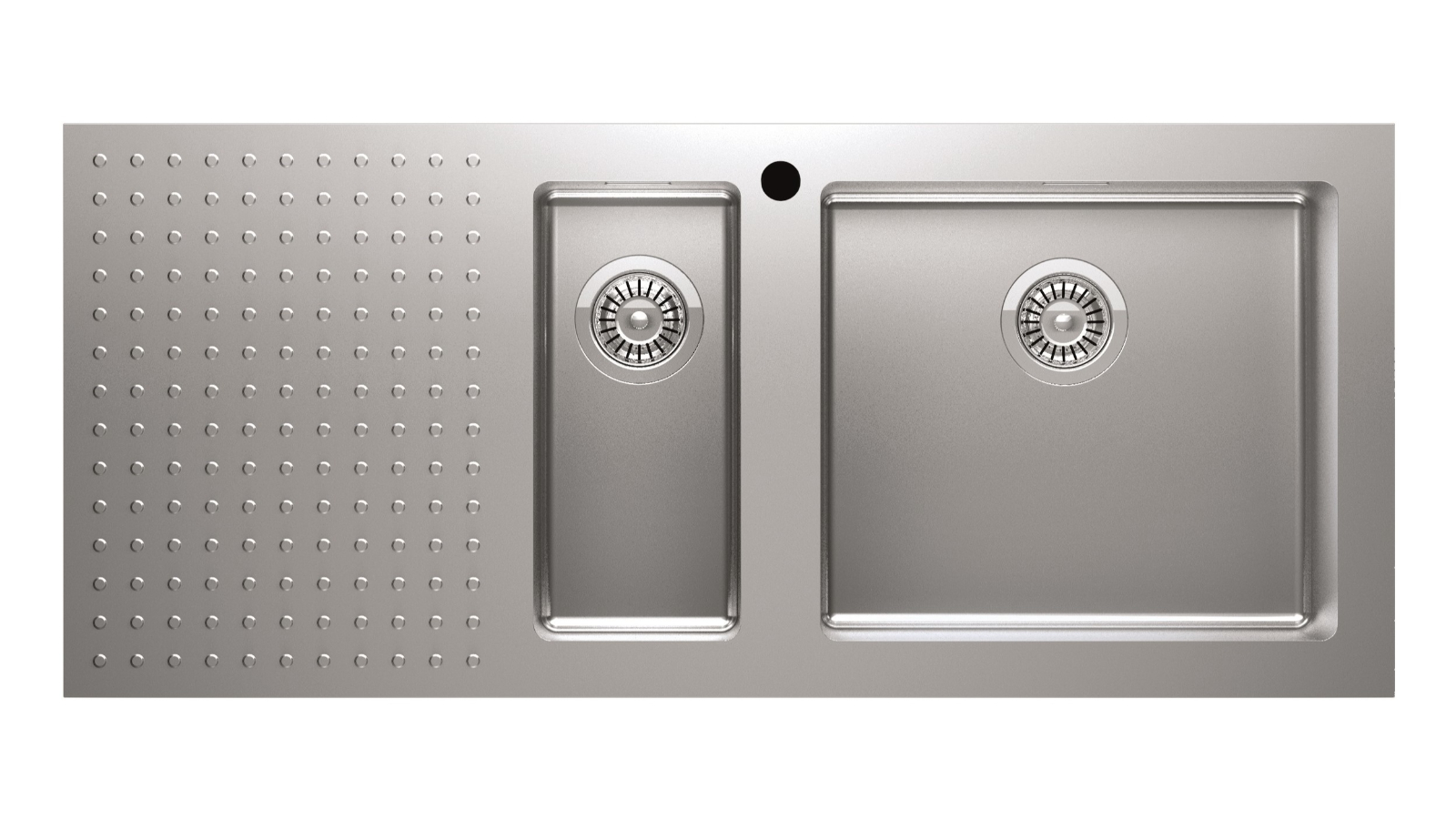 Barazza Lavello 116 x 50 & 45 x 40 Bowl and Drainer - Stainless Steel