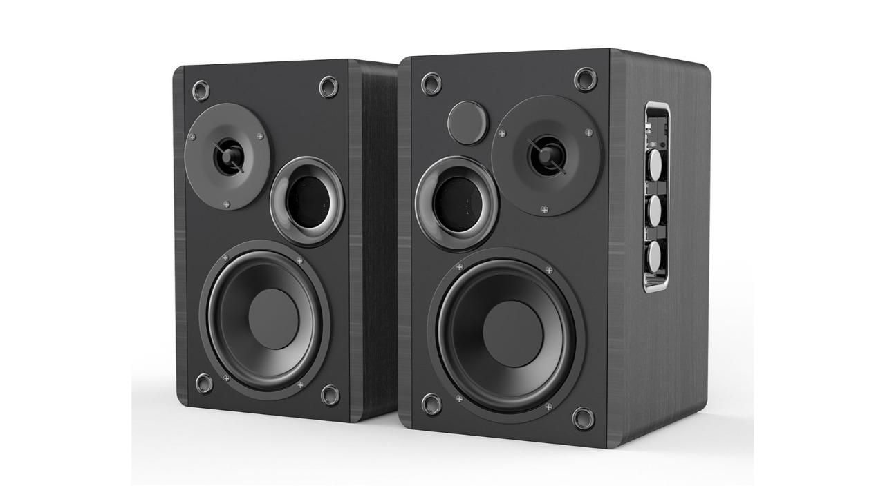 Silcron Wireless Active Bookshelf Speakers Black Harvey Norman