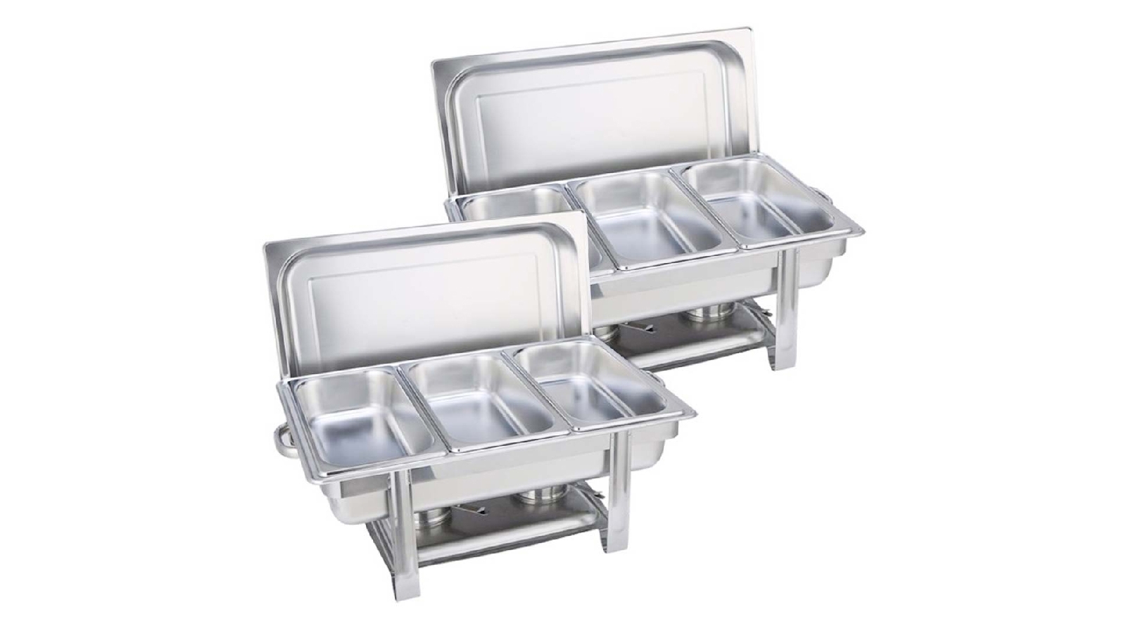 SOGA 2X Triple Tray Stainless Steel Chafing Catering Dish Food Warmer