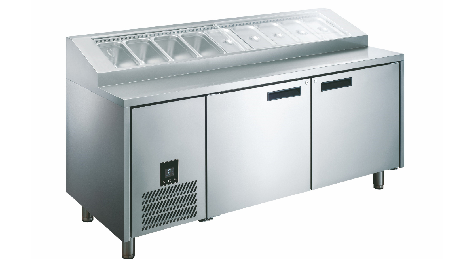 Glacian HPB1815 2 Door Pizza Prep Fridge - 416L 